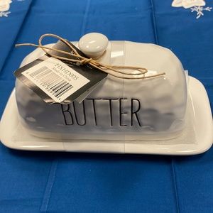 White butter dish